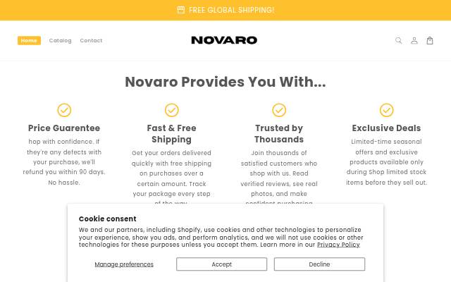 Startseite von Novaro