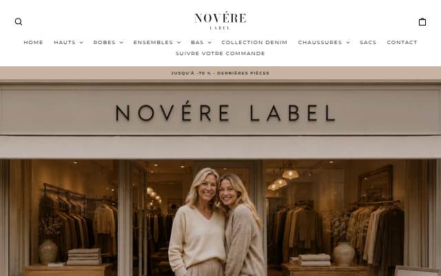 Novére-Label storefront