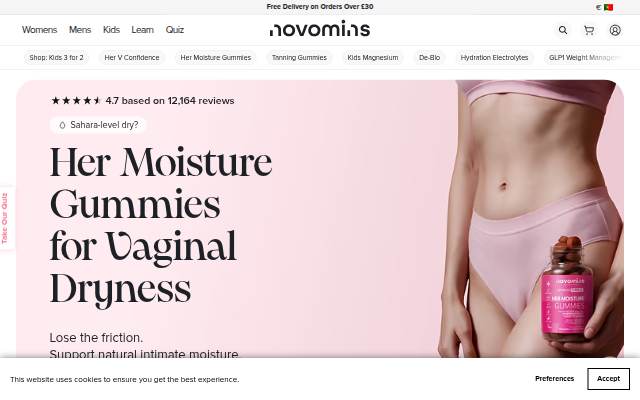 Novomins Nutrition storefront