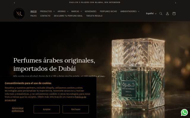 NR PERFUMES ÁRABES storefront