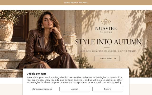 NuaVibe storefront