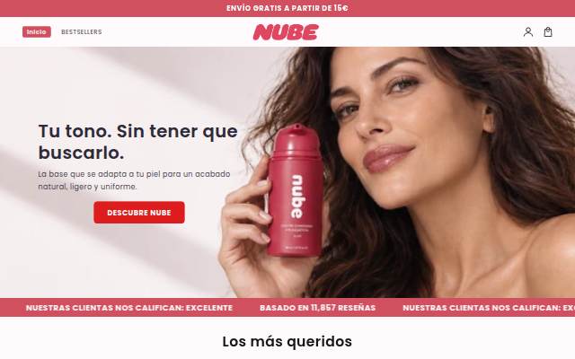 Startseite von Nube Beauty