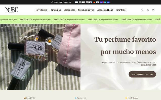nube perfumes storefront