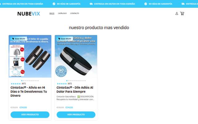 NUBEVIX storefront