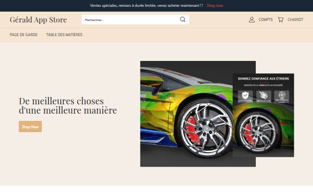 Gérald App Store storefront