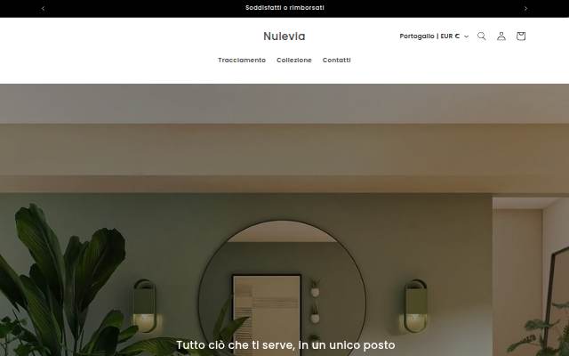 Startseite von Nulevia
