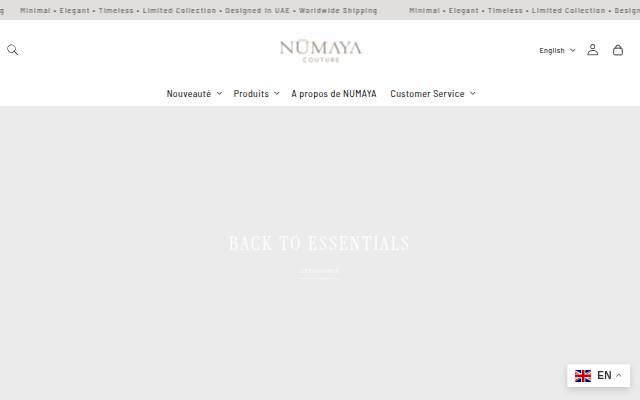 Vitrine de NUMAYA COUTURE