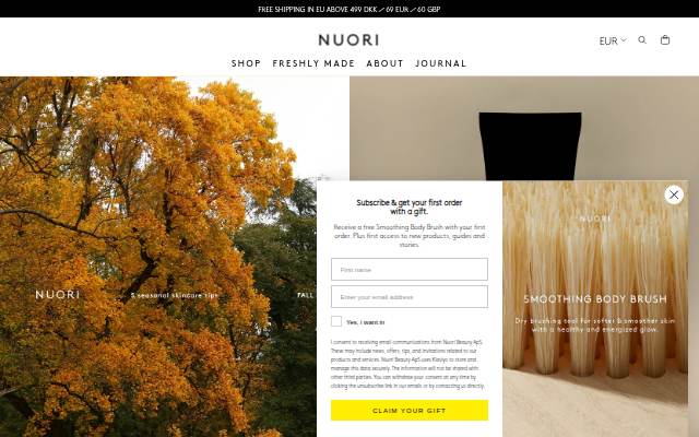 Startseite von NUORI