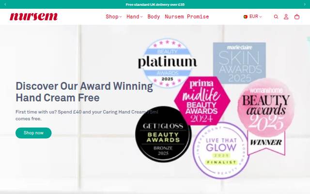 Nursem Skincare storefront