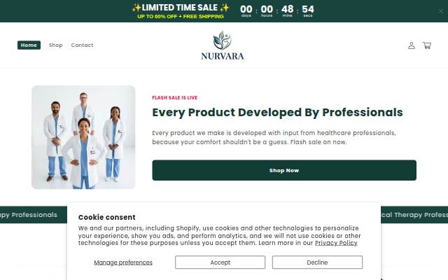 Nurvara storefront
