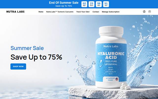 Nutra Labs storefront