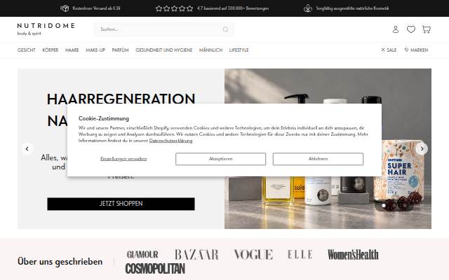 Nutridome DE storefront