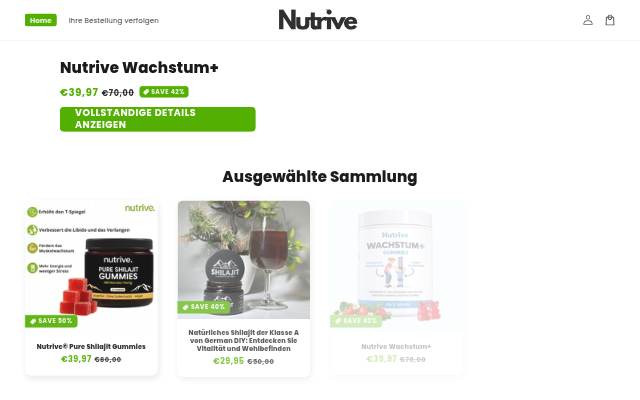 Nutrive Germany storefront