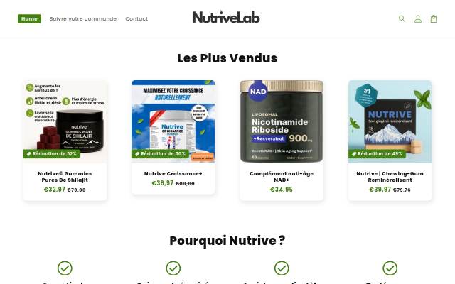 NutriveLab storefront