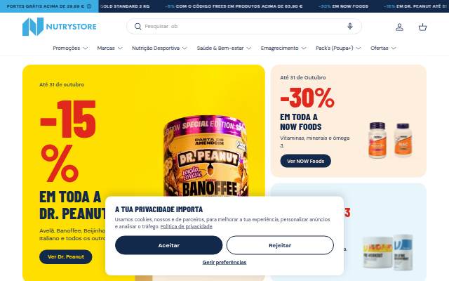 Startseite von Nutrystore