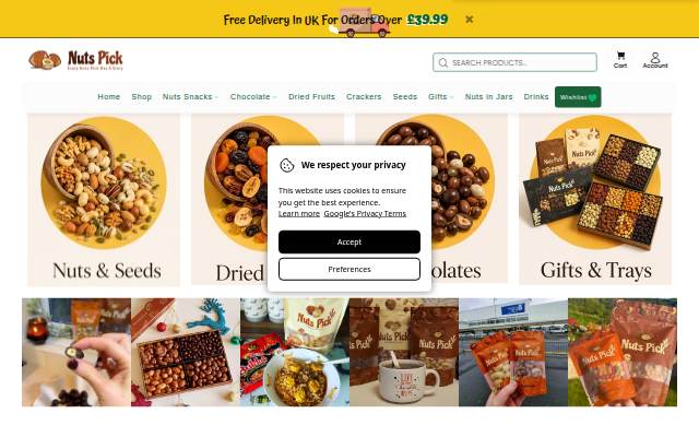Vitrine de Nuts Pick
