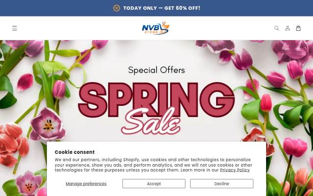 NVB Store storefront