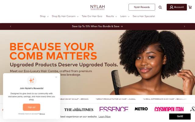 NYLAHS NATURALS storefront