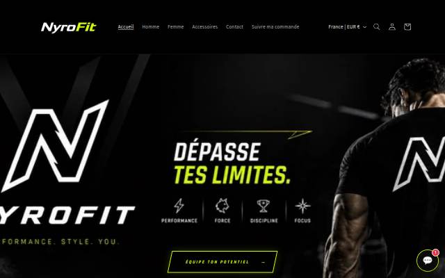 NyroFit storefront