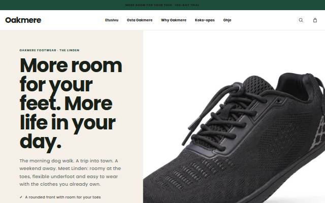 Oakmere Footwear storefront