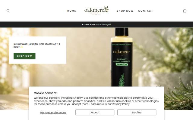 Oakmere storefront