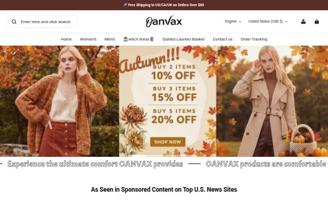 OANVAX storefront