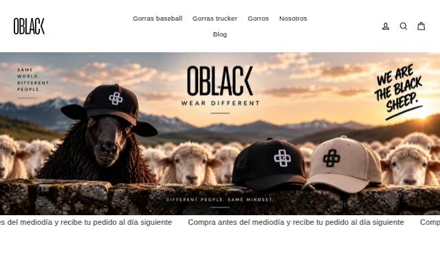 Oblack Caps storefront