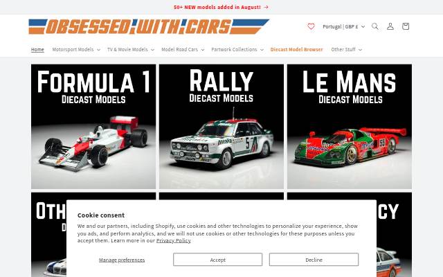 Obsessed With Cars storefront