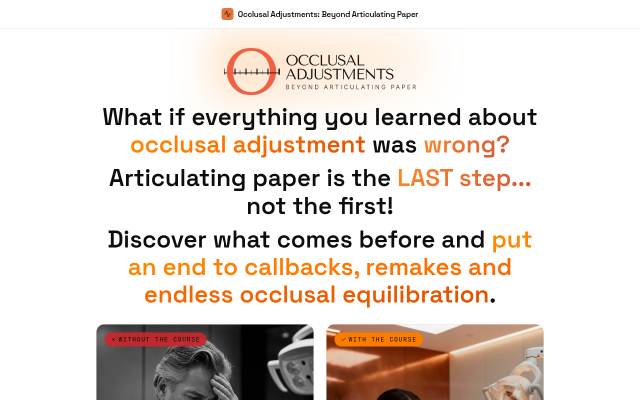 Montra da Occlusal Adjustments Beyond Articulating Paper — Definitive Method