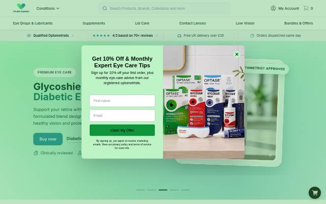 Vitrine de Ocular Express