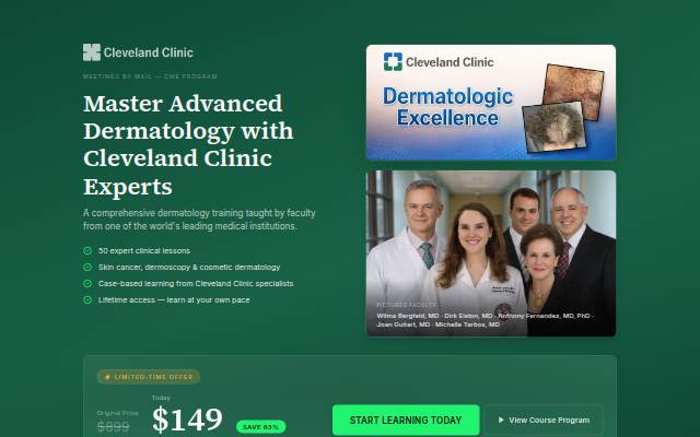 Meetings By Mail Cleveland Clinic Dermatologic Excellence 20 storefront