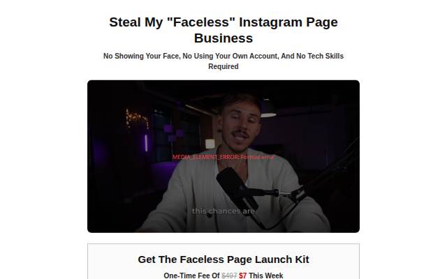 The Faceless Page Launch Kit storefront