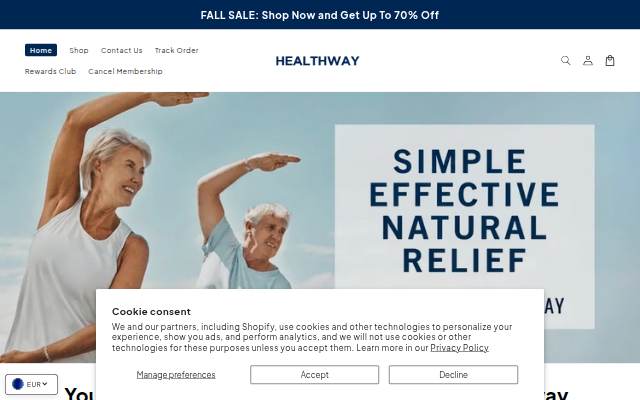 Healthway US storefront