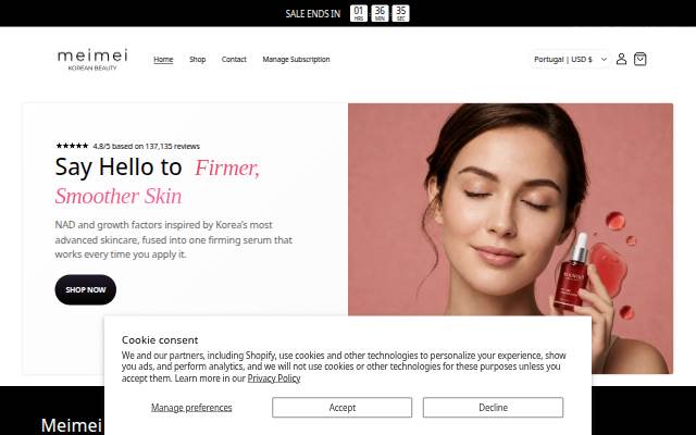 Meimei Korean Beauty storefront
