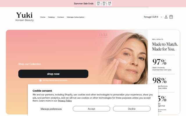 Yuki Beauty storefront
