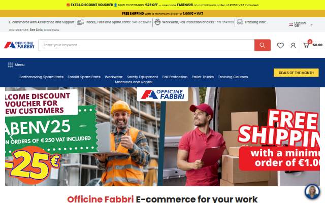 Startseite von Officine Fabbri - Leader del movimento terra e del sollevamento