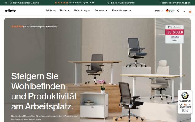 ofinto Deutschland storefront