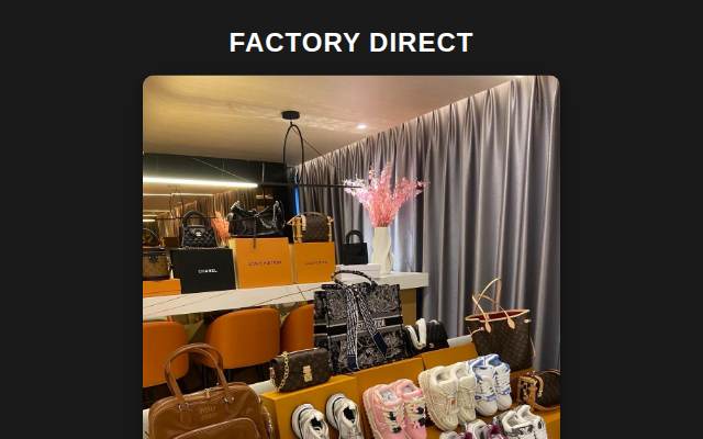 Factory Direct storefront
