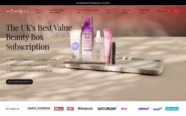 OK! Beauty Box storefront