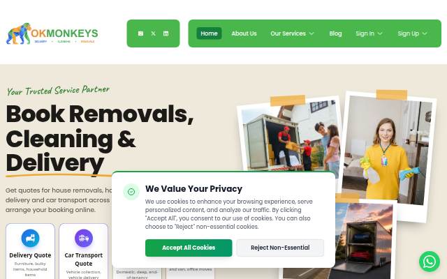 Startseite von Okmonkeys