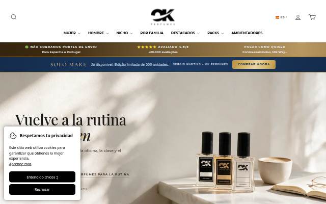 OK Perfumes storefront
