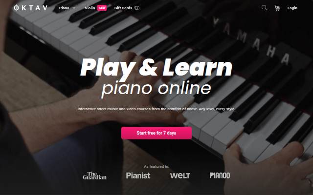 OKTAV Sheet Music + Piano Learning storefront