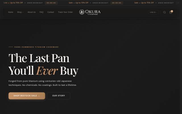 Okura Cookware storefront