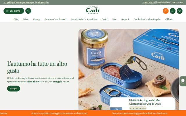Montra da Fratelli Carli: Olio EVO, Olio di Oliva e prodotti tipici Carli