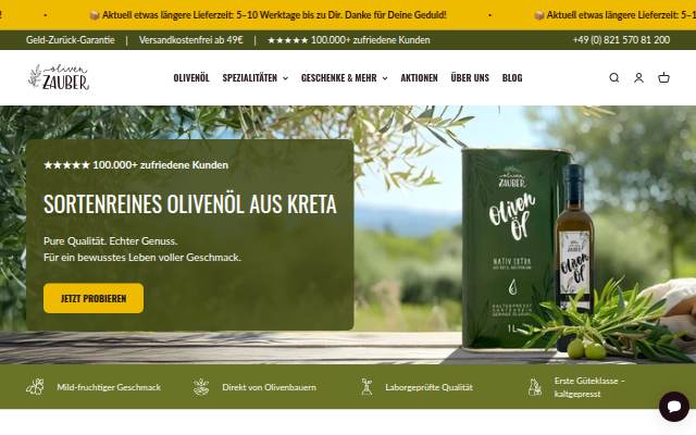 OlivenZauber - Olivenöl neu erleben storefront