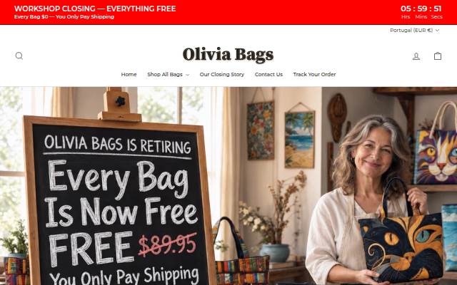 Startseite von Olivia Bags