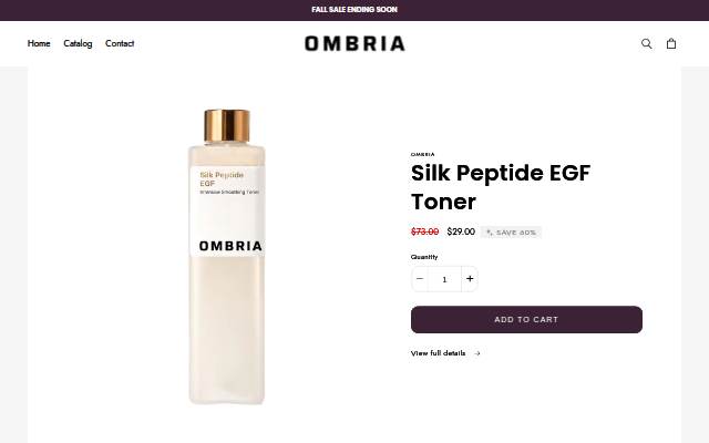 Ombria storefront
