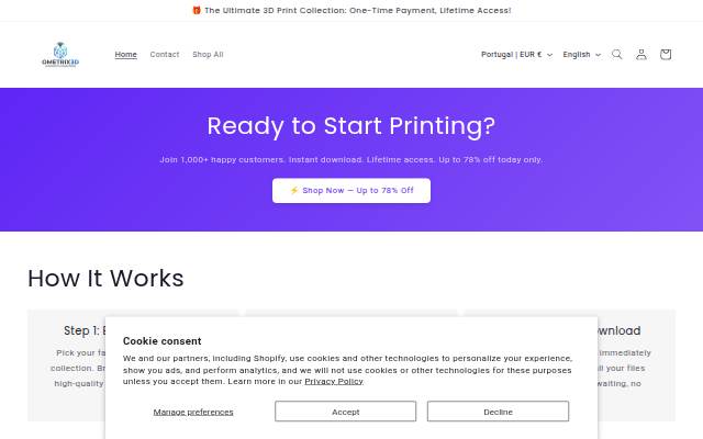 Ometrix3d storefront
