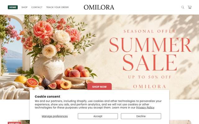 Omilora storefront