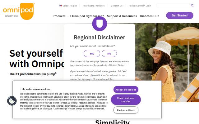 Startseite von Omnipod
